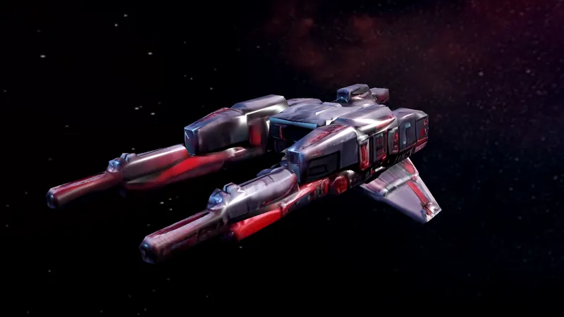 An Imperium gunship, in-game model